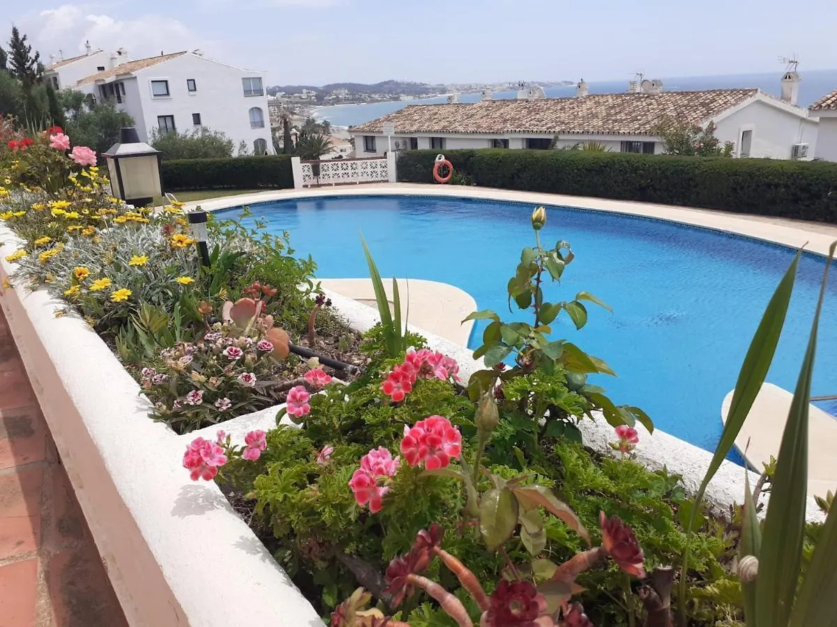 2 Bed Townhouse With Garden Patio Overlooking La Cala Cove & Sea Malaga Spain